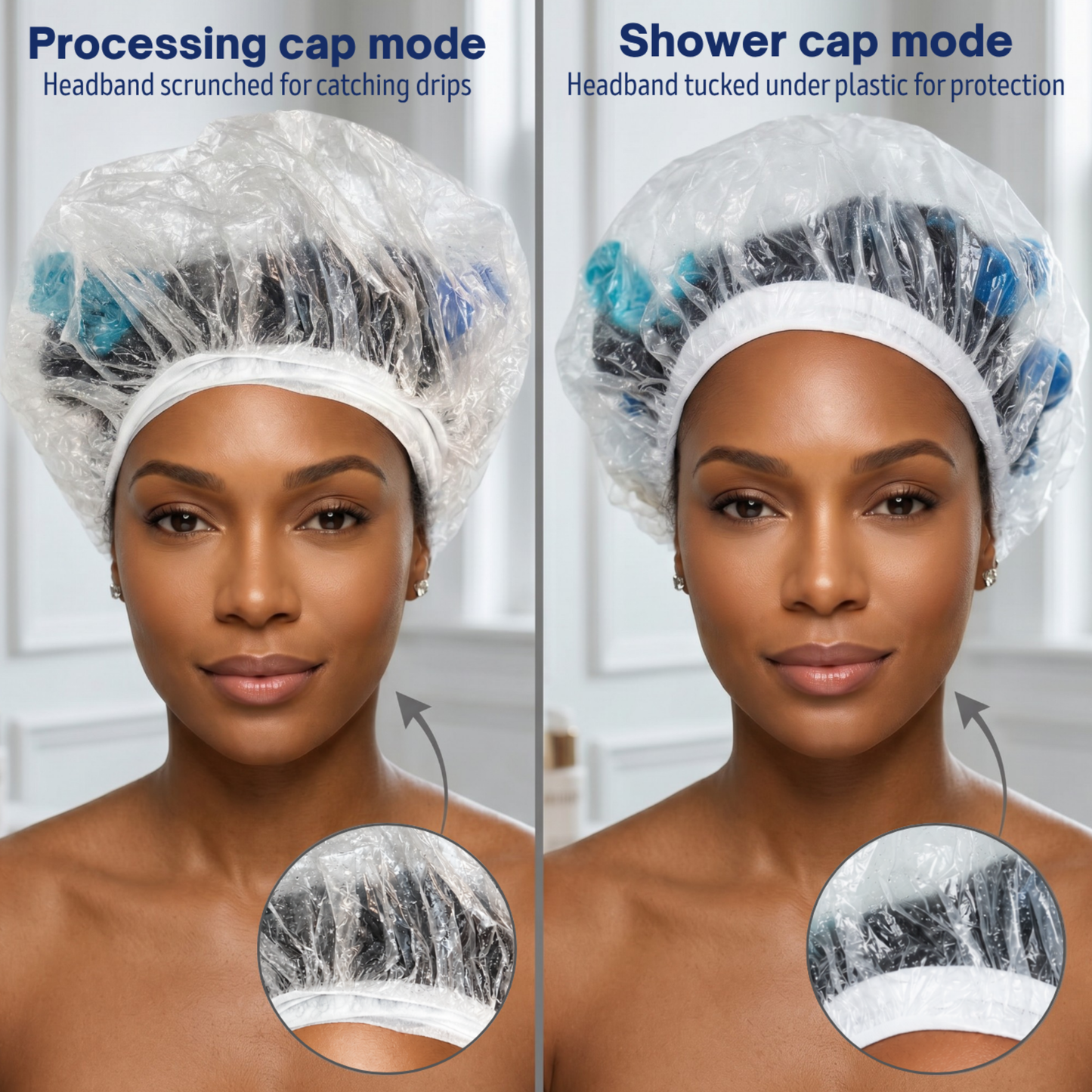 Extra-Large Leak-Proof Processing & Shower Caps, 10 Pack