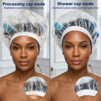 Extra-Large Leak-Proof Processing & Shower Caps, 10 Pack
